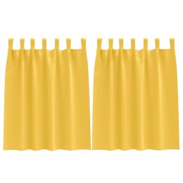 VidaXL Zasłony z zasłonami 2 pcs musztardowo żółty Poliester