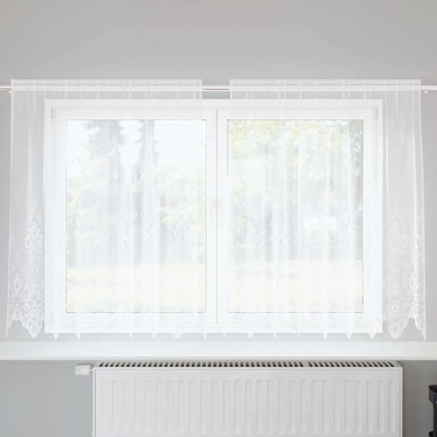 ZASŁONY Z ZASŁONAMI BIAŁY 200X140CM POLIESTER