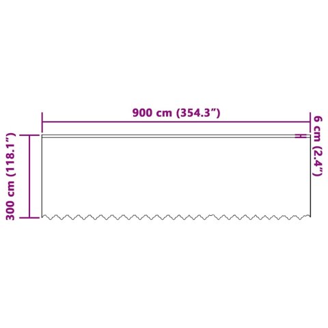 ZASŁONY Z ZASŁONAMI BIAŁY 900X300CM POLIESTER