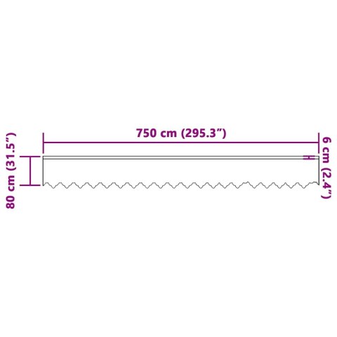 VidaXL Zasłony z zasłonami Inny Biały 750 x 80 cm Poliester