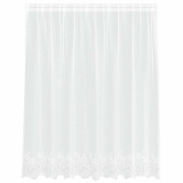 ZASŁONY Z ZASŁONAMI KWIATOWY BIAŁY 200X140CM POLIESTER