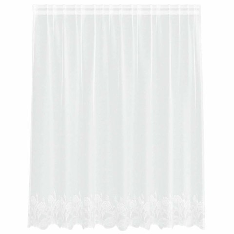 ZASŁONY Z ZASŁONAMI KWIATOWY BIAŁY 200X140CM POLIESTER