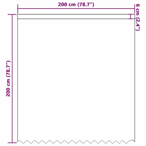 VidaXL Zasłony z zasłonami Kwiatowy Biały 200 x 200 cm Poliester