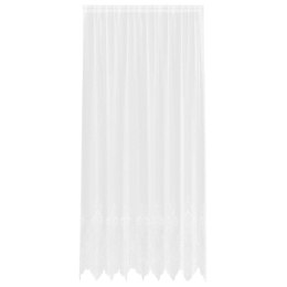 ZASŁONY Z ZASŁONAMI KWIATOWY BIAŁY 200X280CM POLIESTER