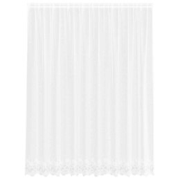 VidaXL Zasłony z zasłonami Kwiatowy Biały 300 x 240 cm Poliester