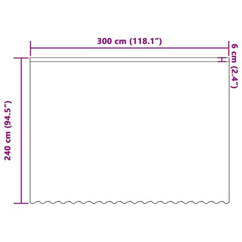 VidaXL Zasłony z zasłonami Kwiatowy Biały 300 x 240 cm Poliester