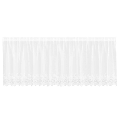 VidaXL Zasłony z zasłonami Kwiatowy Biały 400 x 120 cm Poliester