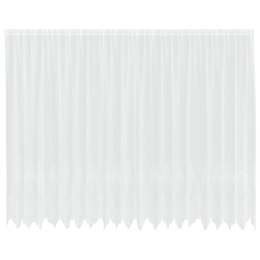 ZASŁONY Z ZASŁONAMI KWIATOWY BIAŁY 500X220CM POLIESTER