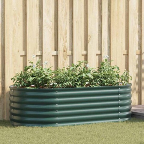 PODNIESIONA RABATA OGRODOWA ZIELONY 160X80X44CM STAL