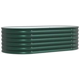 PODNIESIONA RABATA OGRODOWA ZIELONY 160X80X44CM STAL