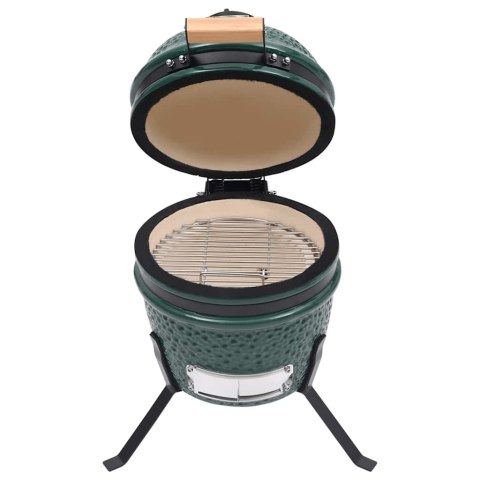 CERAMICZNY GRILL KAMADO Z WĘDZARNIĄ 2-W-1 56CM ZIELONY