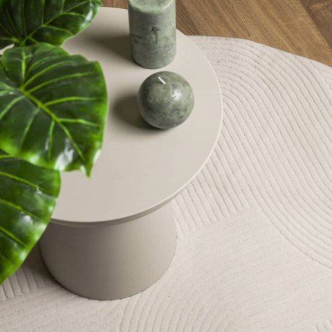 DYWAN IZA Z KRÓTKIM WŁOSIEM KREMOWY Ø80CM