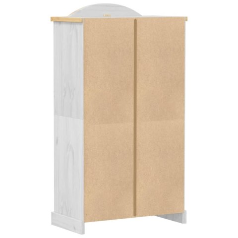 SZAFA CORONA BIAŁA 102X52X186CM LITE DREWNO SOSNOWE