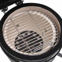 CERAMICZNY GRILL KAMADO Z WĘDZARNIĄ 2-W-1 56CM CZARNY