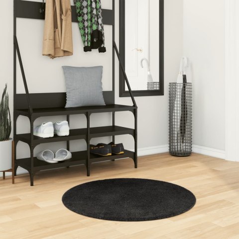 DYWAN HUARTE Z KRÓTKIM WŁOSIEM CZARNY Ø80CM