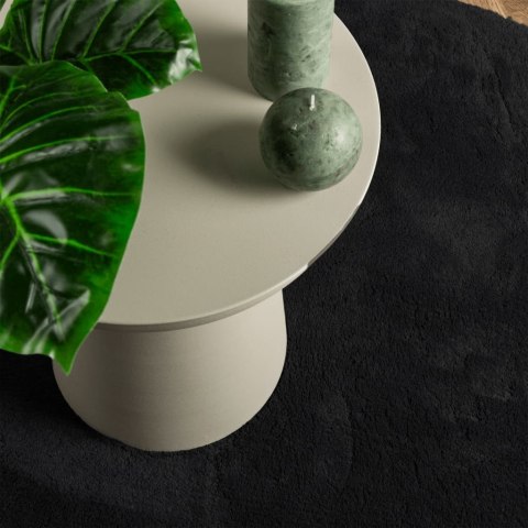 DYWAN HUARTE Z KRÓTKIM WŁOSIEM CZARNY Ø80CM