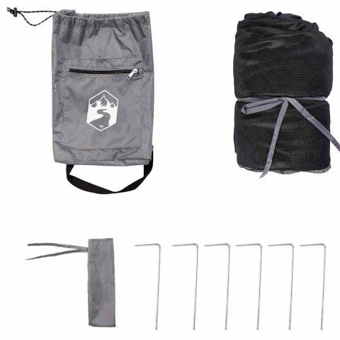 SIATKOWY NAMIOT WEWNĘTRZNY SZARY 303X303CM