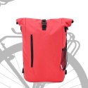 TORBA ROWEROWA CZERWONY 31X13X58CM POLIESTER
