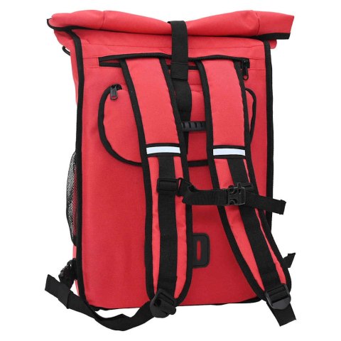 TORBA ROWEROWA CZERWONY 31X13X58CM POLIESTER