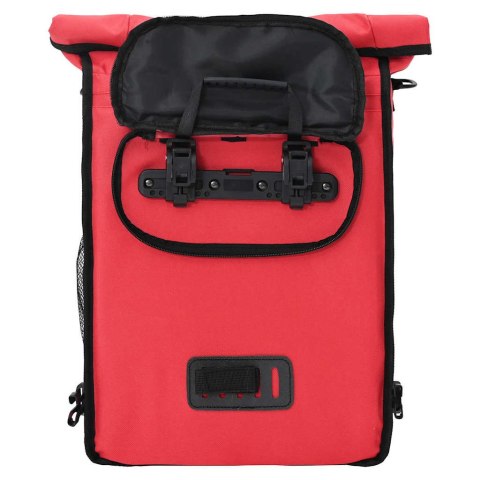 TORBA ROWEROWA CZERWONY 31X13X58CM POLIESTER