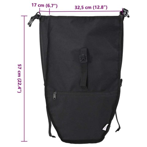 TORBA ROWEROWA CZARNY 32.5X17X57CM POLIESTER