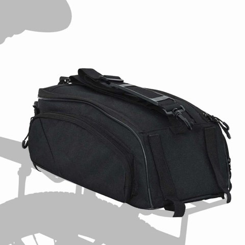 TORBA ROWEROWA CZARNY 38X21X16CM POLIESTER