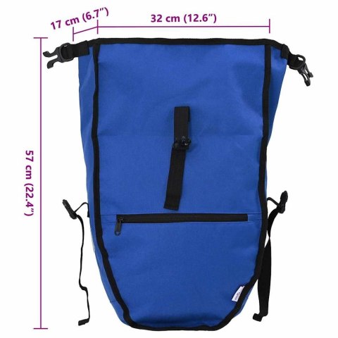 TORBA ROWEROWA NIEBIESKI 32.5X17X57CM POLIESTER