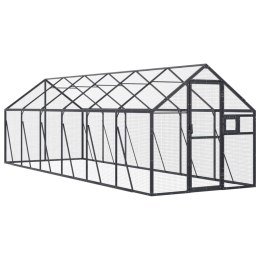 VidaXL Woliera, antracytowa, 1,79x6x1,85 m, aluminium
