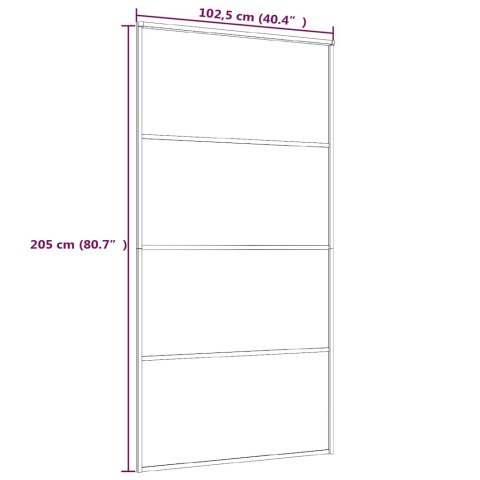 DRZWI PRZESUWNE,SZKŁO ESG I ALUMINIUM 102,5X205CM CZARNE
