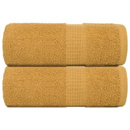RĘCZNIKI GOŚCINNE 2 SZT. ZŁOTE 30X50CM 360 GSM 100% BAWEŁNA
