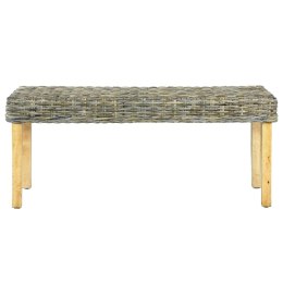 ŁAWKA 110CM NATURALNY KOLOR RATTAN KUBU I LITE DREWNO MAHONIOWE