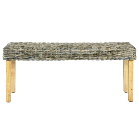 ŁAWKA 110CM NATURALNY KOLOR RATTAN KUBU I LITE DREWNO MAHONIOWE