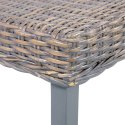 ŁAWKA 110CM SZARA RATTAN KUBU I LITE DREWNO MAHONIOWE