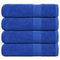 RĘCZNIKI KĄPIELOWE 4 SZT. NIEBIESKIE 70X140CM BAWEŁNA 100%