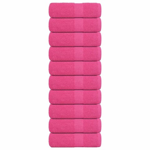 RĘCZNIKI DLA GOŚCI 10 SZT RÓŻOWE 30X50CM BAWEŁNA 100%