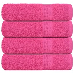 RĘCZNIKI DO RĄK 4 SZT RÓŻOWE 50X100CM BAWEŁNA 100%