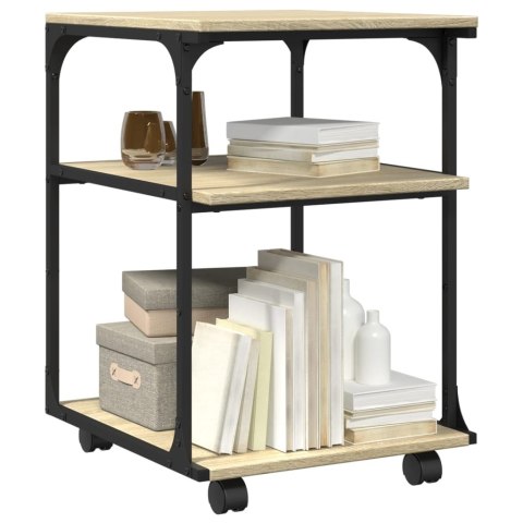 STOJAK NA DRUKARKĘ 3-POZIOMOWY DĄB SONOMA 43X48X64CM LOFT