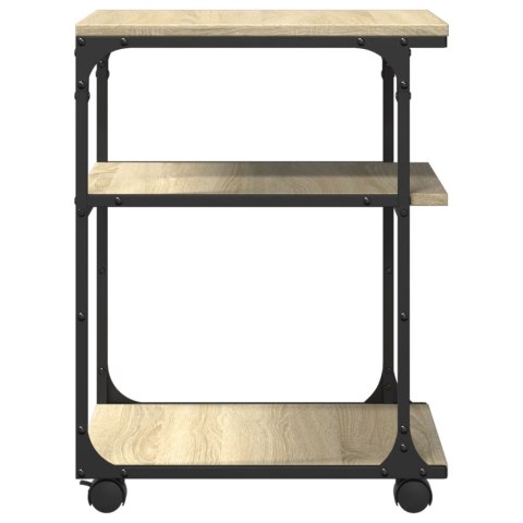 STOJAK NA DRUKARKĘ 3-POZIOMOWY DĄB SONOMA 43X48X64CM LOFT