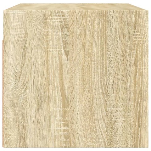 SZAFKI WISZĄCE 2 SZT SZKLANE DRZWI DĄB SONOMA 68,5X37X35CM