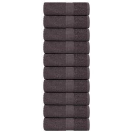 RĘCZNIKI DLA GOŚCI 10 SZT. ANTRACYT 30X50CM BAWEŁNA 100%