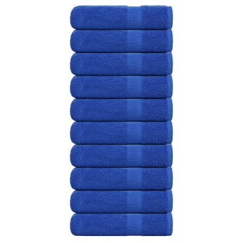 RĘCZNIKI DO RĄK 10 SZT. NIEBIESKIE 50X100CM BAWEŁNA 100%