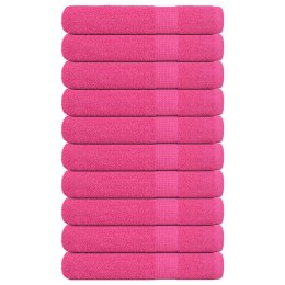 VidaXL Ręczniki do sauny, 10 szt., różowe, 80x200 cm, bawełna 100%