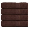 RĘCZNIKI KĄPIELOWE 4 SZT. BRĄZOWE 100X150CM BAWEŁNA
