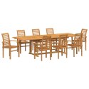 ZESTAW DO JADALNI W OGRODZIE 9 PCS BRĄZOWY 280X 100X 75CM