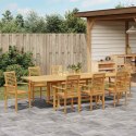 ZESTAW DO JADALNI W OGRODZIE 9 PCS BRĄZOWY 280X 100X 75CM