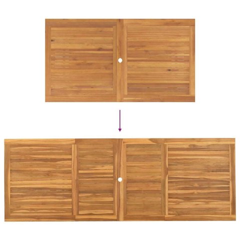 ZESTAW DO JADALNI W OGRODZIE 9 PCS BRĄZOWY 280X 100X 75CM