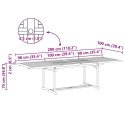 ZESTAW DO JADALNI W OGRODZIE 9 PCS BRĄZOWY 280X 100X 75CM