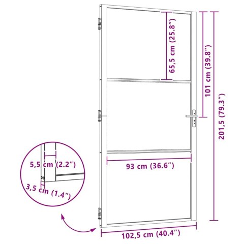 DRZWI WEWNĘTRZNE CZARNY 102.5X 201.5CM