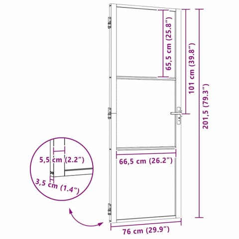 DRZWI WEWNĘTRZNE CZARNY 76X 201.5CM