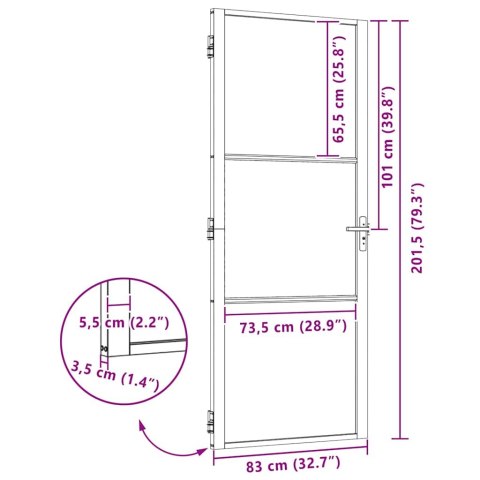 DRZWI WEWNĘTRZNE CZARNY 83X 201.5CM